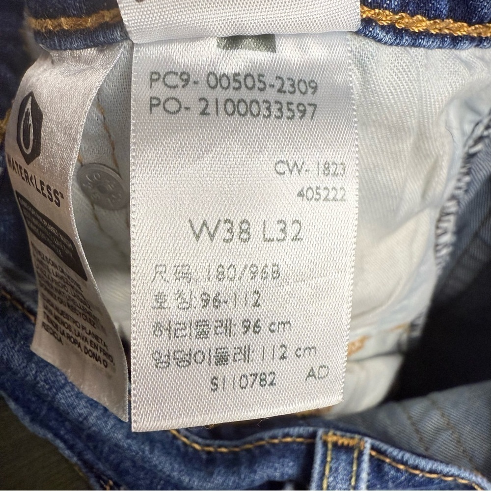 Levi’s 505 Men's Blue Denim Jeans Size 38 Waist 32 Length GUC - Picture 6 of 6